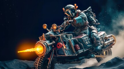 image of a fearless space cowboy ai generated