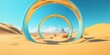 Solitude Mirage  Minimalist Surreal Desert Landscape, Generative AI