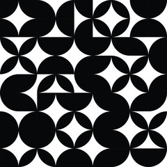 Wall Mural - abstract seamless creative geometric shape black pattern vector.