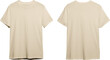 Tan men's classic t-shirt front and back