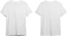 White Men's Classic T-shirt Front And Back