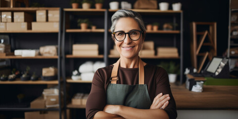 Successful businesswoman in their Shop, Generative AI