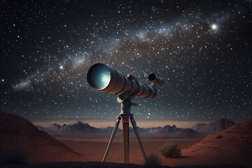 Wall Mural - exploring the cosmos: a modern take on stargazing - generative ai