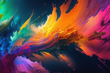 Wall Mural - Multicolor Artistic Splashes for Creative Graphic Design - Generative AI