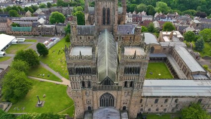 Wall Mural - Durham Castle is a Norman style castle in the historic city center of Durham, England, UK. The Durham Castle and Cathedral is a UNESCO World Heritage Site since 1986. 