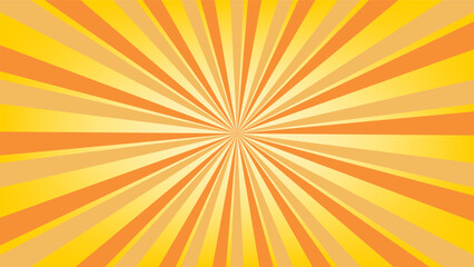 Wall Mural - abstract yellow sunburst pattern background for modern graphic design element. shining ray cartoon with colorful for website banner wallpaper and poster card decoration
