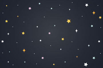 dreamy background with moon stars and clouds, abstract fantasy background. half moon, stars and clou
