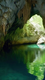 Fototapeta Dziecięca - water cave in the nature. Generative Ai