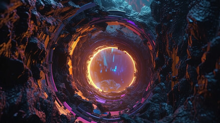 Wall Mural - science fiction fantasy portal. Generative Ai
