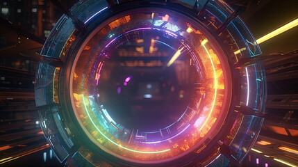 Wall Mural - science fiction fantasy portal. Generative Ai