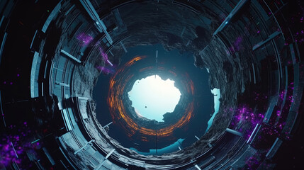 Wall Mural - science fiction fantasy portal. Generative Ai