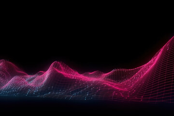 3d render, abstract background, colorful neon lines glowing in the dark, digital futuristic wallpaper
