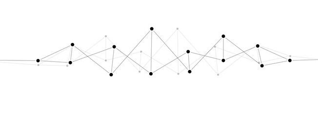 Polygonal connect lines and dots technology background template