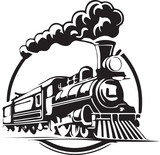 Locomotive Train old transportation Logo Vector