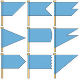 Fototapeta  - Flag simple design. Flag decorative elements.