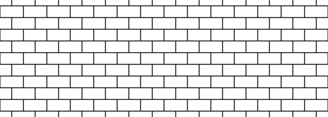 subway tile background. white brick seamless patter for kitchen backsplash, bathroom wall, shower. ceramic vector texture