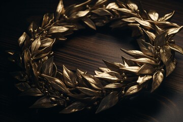 Closed golden laurel wreath - 50. Generative AI