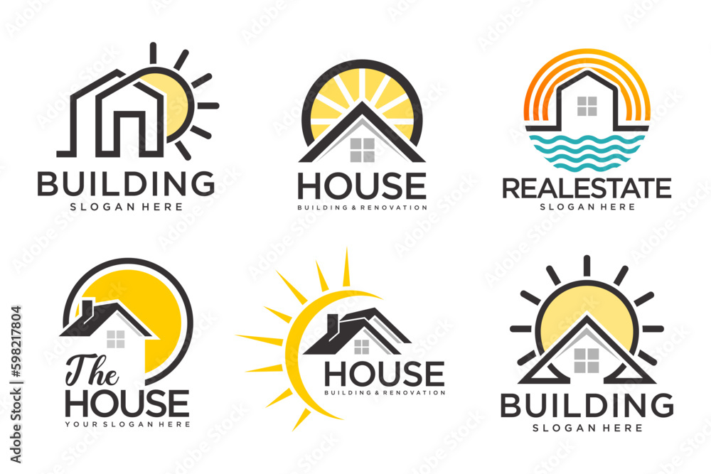 Real Estate Logo, house logo and building logo icon set .design ...