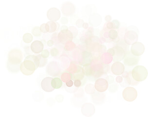 Wall Mural - Abstract shining bokeh isolated on transparent background