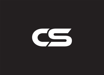 CS initial monogram logotype vector design