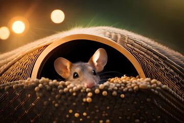 Wall Mural - mouse in a mousetrap