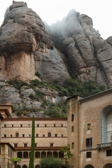 Wall Mural - Architctural details of the spectacular Benedictine monastery of Holy Mary of Montserrat