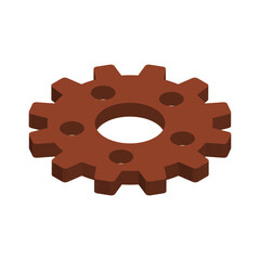 Poster - Isometric Gear Icon