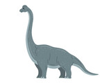 Fototapeta Dinusie - 恐竜のブラキオサウルスのイラスト