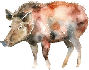 Aufkleber - Boar illustrations created with Generative AI technology