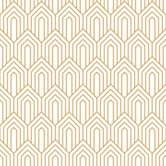 Wall Mural - art deco pattern with gold line and geometric shape, ornamental repeat tile, luxury digital paper in