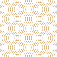 Wall Mural - luxury seamless pattern with gold wavy line , ornamental repeat tile, luxury digital paper in vintag