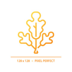 Sticker - Herbs pixel perfect gradient linear vector icon. Plant food. Organic product. Healthy lifestyle. Natural seasoning. Thin line color symbol. Modern style pictogram. Vector isolated outline drawing