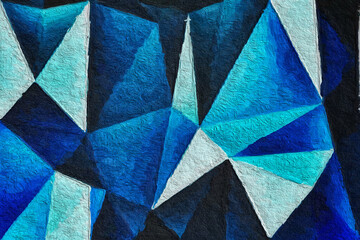 Wall Mural - colorful triangles pattern with a rough texture background. background texture wall and have copy sp