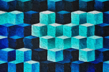 Wall Mural - colorful abstract mosaic with a rough texture background. colored square pattern background. picture