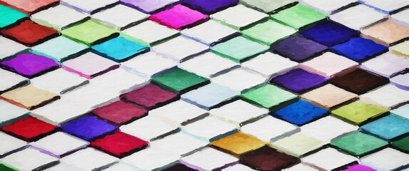 Wall Mural - colorful abstract mosaic with a rough texture background. colored square pattern background. picture