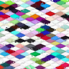 Wall Mural - colorful abstract mosaic with a rough texture background. colored square pattern background. picture