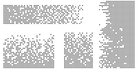 Poster - Pixel mosaic. Pixel decay illustration. Falling pixels. Abstract background.