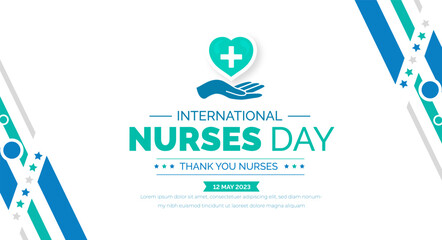 Wall Mural - International Nurses Day background or banner design template celebrated in 12 may.