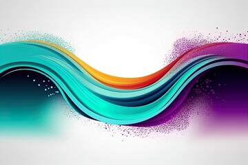 Wall Mural - Abstract colorful fluid flow liquid wave on white isolated background