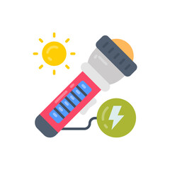 Wall Mural - solar flash light icon in vector. illustration