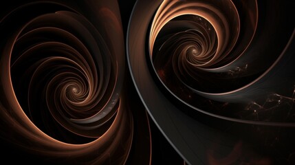 Wall Mural - multiple spirals abstract background. ai generative.