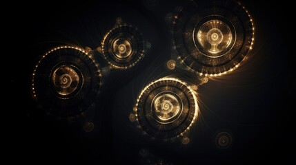 Wall Mural - multiple spirals abstract background. ai generative.