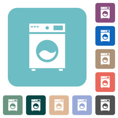 Wall Mural - Washing machine rounded square flat icons