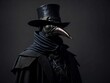 © james - Plague doctor with dark background. Physician who treated bubonic plague. Plague Doctor During The Great Pandemic of The Dark Ages, Generative AI