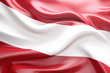 Fototapeta Tulipany - Red and white background, waving the national flag of Austria, waved a highly detailed close-up. Created with Generative AI Technology