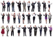 © ASDF - group of businessmen showing thumbs up isolated