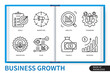 © Genestro - Business growth infographics linear icons collection