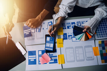 ux graphic designer creative sketch planning application process development prototype wireframe for