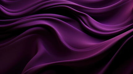 Purple satin fabric, luxurious, elegant texture. Beautiful backdrop for fashion, design and romantic decoration. Silky, flowing drapery. Rich, smooth curtain with style and elegance. Generative AI