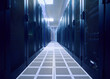 © Tetra Images - Empty interior of server room